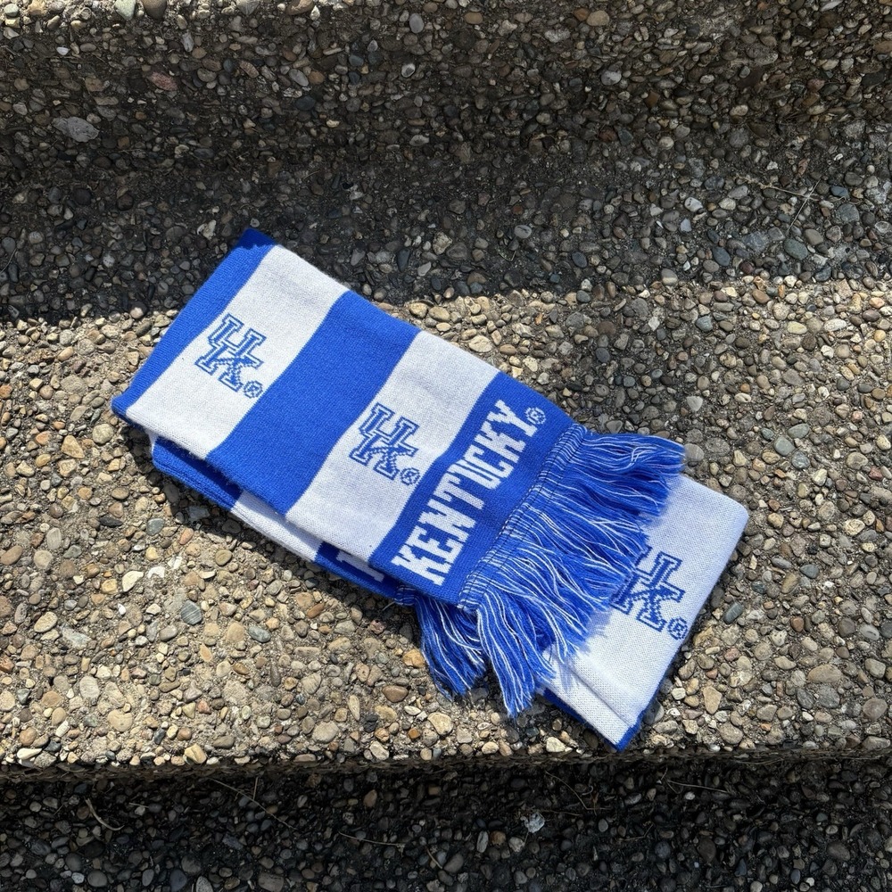 KENTUCKY WILDCATS SCARF FOOTBALL Basketball UK Blue/white 60 Inch